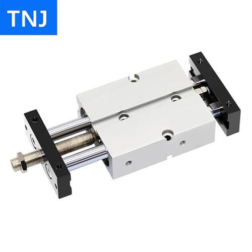 Vérin pneumatique double tige TNJ 32mm haute précision à course réglable - 3