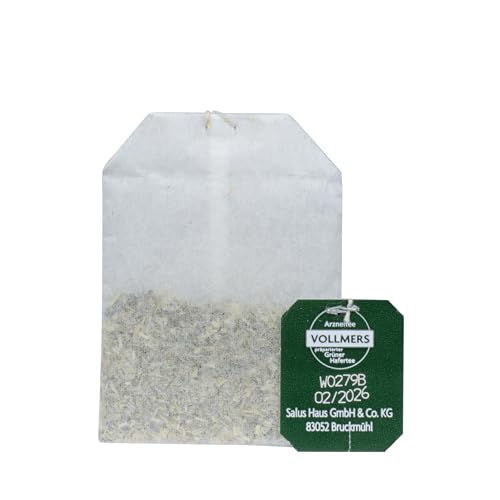 Vollmers präparierter Grüner Hafertee, 1 x 15 Filterbeutel (18 g), traditionelles pflanzliches Arzneimittel, unterstützt die Nieren bei der Ausscheidung von Stoffwechselabbauprodukten