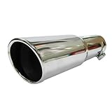 Autohobby 203A - Deflettore di scarico universale, in acciaio INOX, diametro: 57 mm, cromato