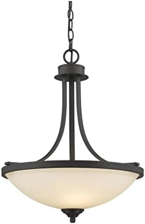 435P-BRZ Bronze Bordeaux 3 Light Pendant with Matte Opal Glass Shade