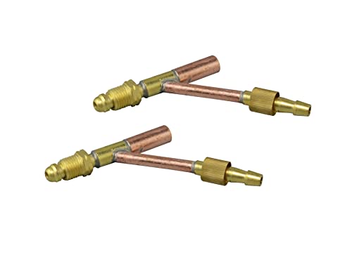 Image of RIVERWELD TIG Torch Fitting Part Accessories Cables and Gas & Water Separate Cable Connector 3 /8 inch -24UNF (LH) for SR WP 18 TIG Welding Torch Pack of 2