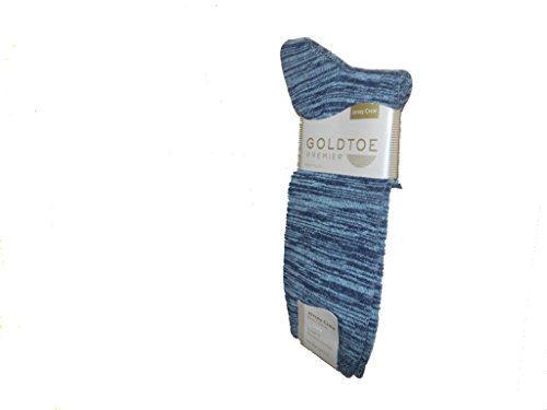 Gold Toe Pima Cotton Jersey Crew Socks (9-11, Light Aqua)