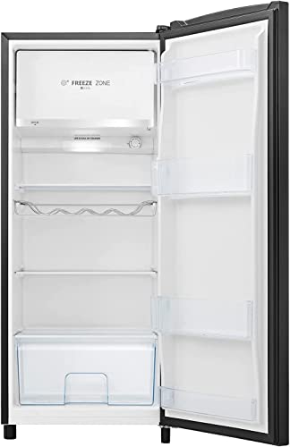 Hisense-RR220D4ABF-Frigorifico-Una-Puerta-Botellero-Cromado-estantes-XXL-164-L-de-capacidad-neta-128-cm-alto-Silencioso-40dBA-Color-Negro