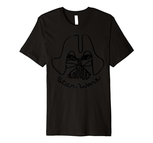 T-shirt Star Wars Darth Vader Sketch t-shirt geek noir col rond homme