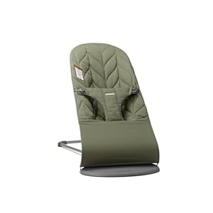 BabyBjörn Bouncer Bliss, Woven, Petal Quilt, Dark Green