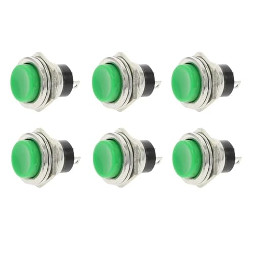 Bouton-poussoir momentané 16mm DS-212 vert pour remplacer un interrupteur défectueux 250V