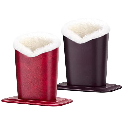 Image of 2 Pcs a Set, Plush Lined Eyeglasses Holder Stand Case Protective Glasses Case for Desks