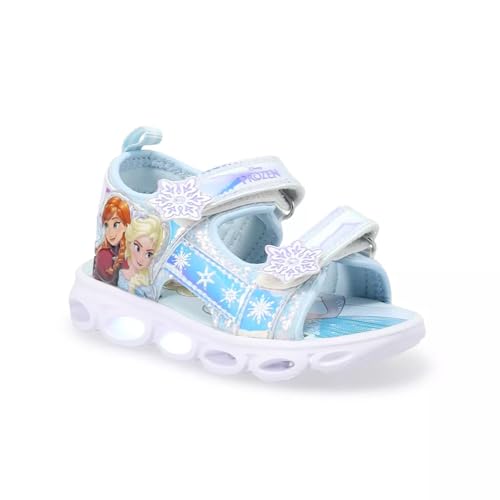 ACI Toddler Girls' Frozen Light-Up Blue Sneakers (6 US Girls Toddler)