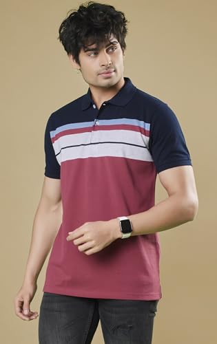 Image of 3BROS Men's Collor Neck Polo T-Shirt, Anti Stain and Half Sleeves, Cotton Blend, Regular Fit Tshirt for Men || Mens t Shirt