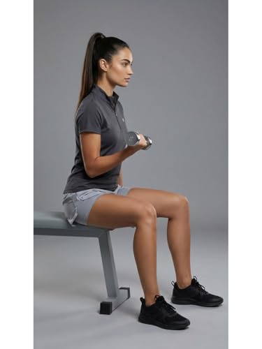 Image of PUMP'D Dry Fit Women's Half Zip Activewear Synthetic Regular Fit T-Shirt | Gym & Yoga