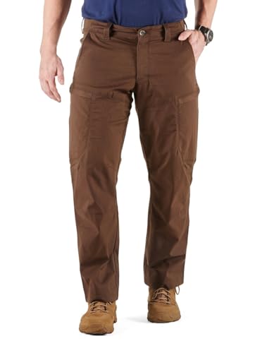 5.11 Tactical Men's Apex Pants, Regular Fit, Gusseted, 10 Pockets, Style 74434ABR, Burnt, 38W x 36L