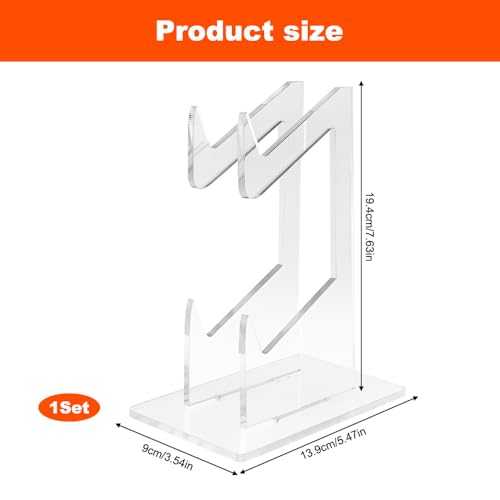 TMZELOA Controller Ständer 2-lagig Acryl Halterung - Universeller Controller-Halter für PS5 Xbox Switch - Kompakter Ständer für Gaming-Zubehör - Transparentes Design für Schreibtisch & E-Sports Raum