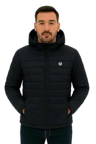 Image of Leebonee Mens Solid Quilted Puffer Jacket with Hood