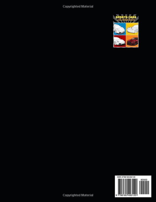 Supercar Coloring Book: Exotic Sports Cars for Kids and Adults: Luxury Supercars: Coloring Book for Speed Lovers (Portuguese Edition) image 3