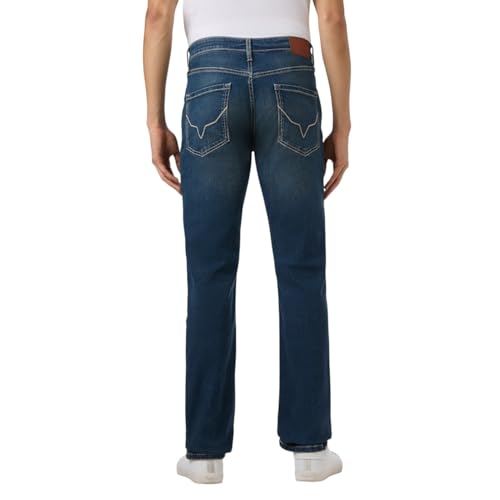 Image of Pepe Jeans Men's Straight Fit Jeans|Mid Rise |Stretchable Fabric| Jeans for Men | Available in Plus Size