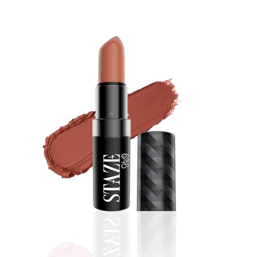 Image of Staze 9to9 Velvet Kiss Lipstick | Matte + Intense Color Lipstick | 12H Long Stay | Moisturizing & Lightweight Formula | 03 Brown Spice | 3.8g