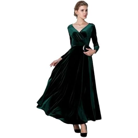 Urbancoco Women's Velvet Maxi Party Dress Cover