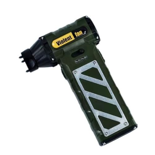 URPIZY Handhållen dammsugare med 110 000 RPM, turbofläkt för bil, kontor och hem, ABS metall, grön/svart/gul, för minifläkt, för fordonsskötsel och rengöring av tangentbord, polster