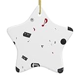 Weihnachtsbaum Keramik Hängender Stern Anhänger DLXW Musikinstrumente Muster Häuser, Einkaufszentren, Supermärkte und Geschäfte