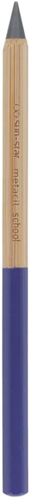 SUN-STAR metacil Bamboo Barrel Everlasting Metal Pencil, Inkless & Infinity, F Black Lead -Navy Blue (Authentic Hologram for US and EU Only)