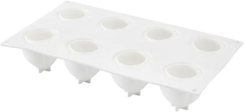 Miniatura 8 de Restaurantware - Molde de fruta de 8 cavidades de pastelería Tek, 1 molde de postre listo para horno - Molde de silicona 3D flexible, congelable,