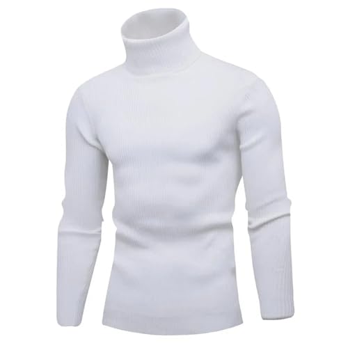 Autumn and Winter Men's Turtleneck Long-Sleeved Sweater Solid Color Casual Wool Warm Knitted Pullover Sweater4