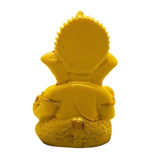 Image of VAMA Ganesh Idol for Car Dashboard Siddh at Chintamani Ganesha Temple, Ujjain | Lord Ganesha Idol for Car | Ganesh Murti | Ganpati Idol for Home Decor, Office Desk, Mandir and Gift 3.5 Inches (Yellow)