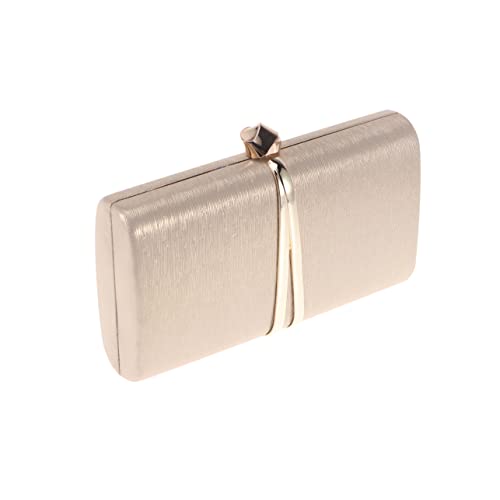Pochette simple doré haut de gamme : sac chic de cérémonie pour tenue de soirée femme
