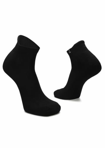 Image of ANCHOR Men's Bamboo Athletic Sneaker Length White Socks - Cushioned Terry Sole Sports Socks For Running, Gym, Workout and Training Socks for Men, Pack of 3 Pairs, Free Size
