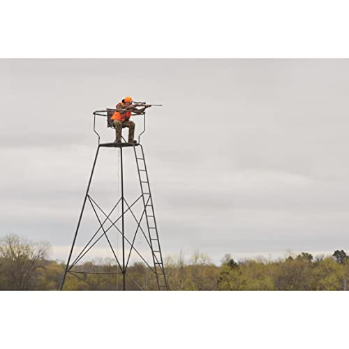 Guide Gear Heavy-Duty 20' Hunting Tripod Stand Climbing Elevated Swivel Hunt Seat Gear Equipment Accessories #TOP6