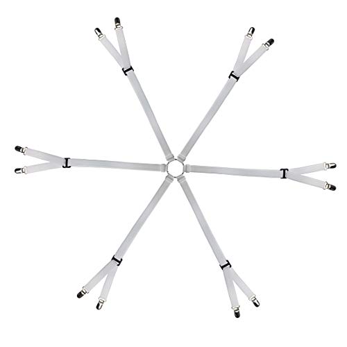 Eopocdor Clips de draps réglables pour lit Double, Queen, King Size, jumeau, n'importe Quelle Taille de lit (Blanc)