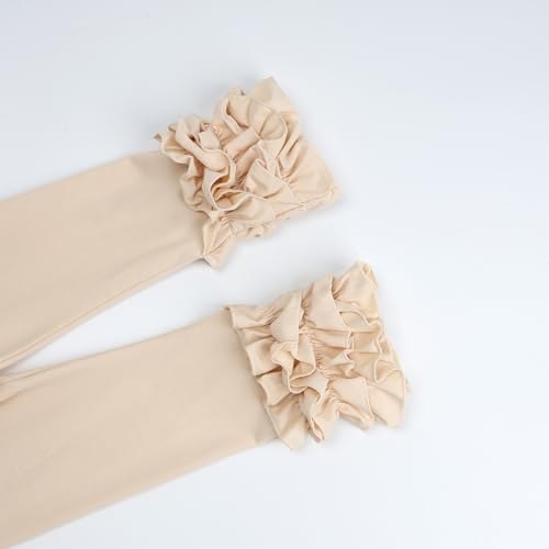 Image of HOOLCHEAN Baby Toddler and Little Girls Cotton Ruffle Leggings