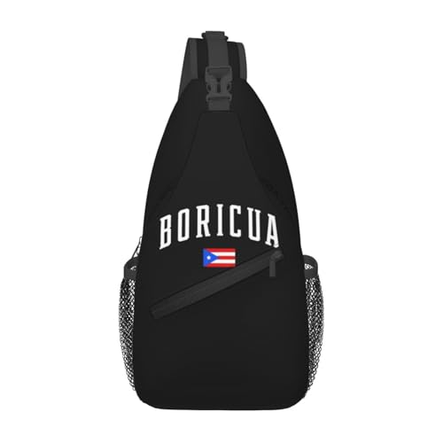Puerto Rico Crossbody Bag Puerto Rico Flag Shoulder Bag Backpack Puerto Rican Sling Bag Chest Casual Daypack Bag