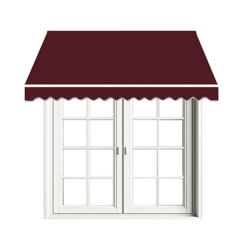 Auvent de terrasse rétractable en polyester imperméable 300x250 cm