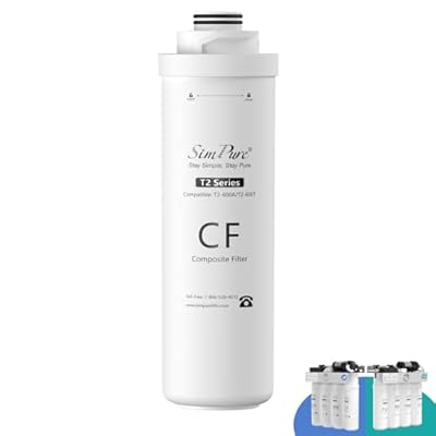 SimPure T2 Series CF Filter Replacement Cartridge Only for Model T2-600T, T2-600A, 6 Months Replacement Cartridge (1 Pack)