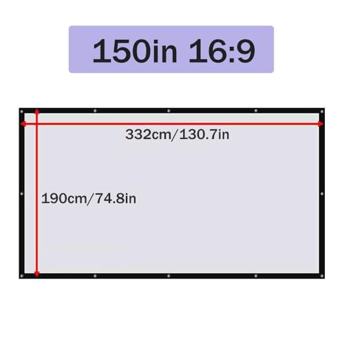 Pantalla de proyector plegable portátil 150 pulgadas 16:9 miniatura 7