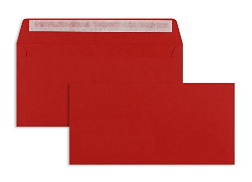 100 Stück, Farbige Briefumschläge, Din C6/5, Haftklebung Mit...