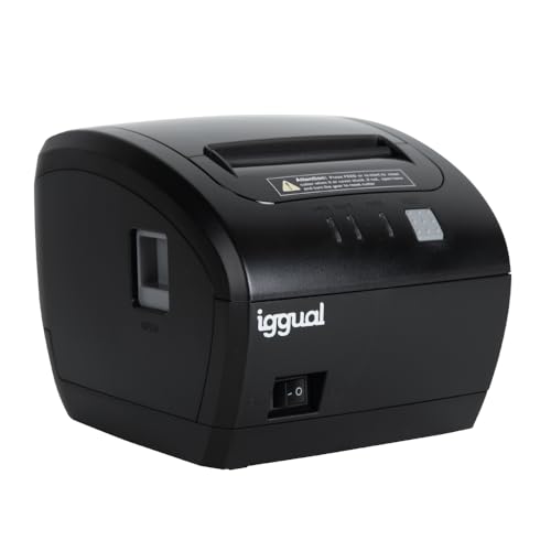 iggual-TP Easy 80 WiFi - Impresora Térmicade Tickets y Recibos para TPV/POS - Rollo 57-80 mm - 230 mm/s - WiFi+USB+RJ11 - Comercios, Restaurantes, Reatil etc. - Windows/Android/macOS - Negra