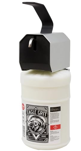 Image of Eagle Grit Heavy Duty Industrial Hand Cleaner Wall Mount System - 1 Gallon USA Made Mechanic Soap + Dispenser - Silica-Based, Solvent-Free Hand Degreaser - Removes Grease, Oil, Paint & Grime