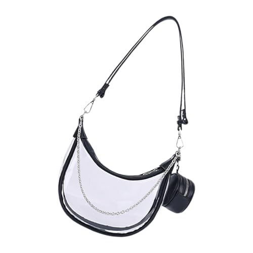 Sac à main transparent femme pour festivals et stades avec porte-monnaie