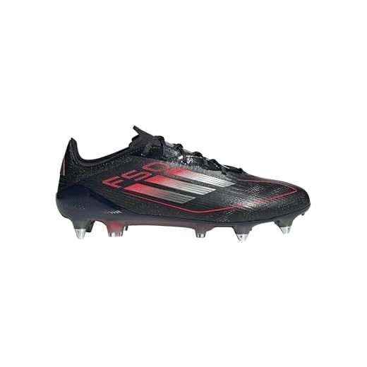 adidas Performance F50 Elite SG Stealth Victory Chaussure unisexe Noir/gris rouge, 40 2/3