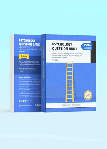 Image of Psychology Question Bank | MA Clinical Psychology (RCI), PsyD, PGDCP, UGC NET JRF Psychology, and other Psychology entrance examinations.