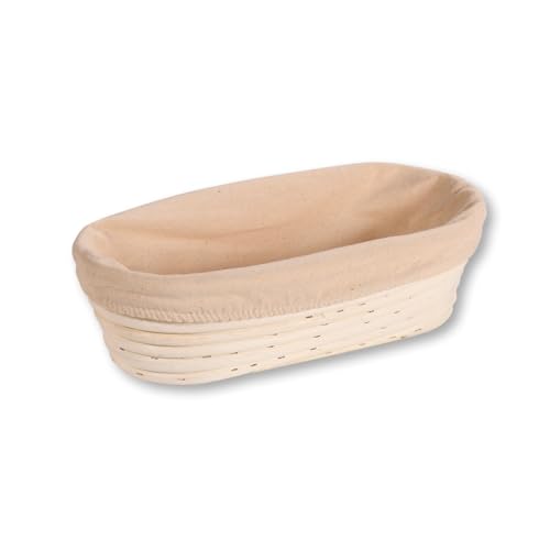 KESPER | Gärkörbchen, Material: Rattan, Textilfutter (abnehmbar), Maße: 28 x 15 x 8 cm, Farbe: Natur | 19632 KESPER | Gärkörbchen, Material: Rattan, Textilfutter (abnehmbar), Maße: 28 x 15 x 8 cm, Farbe: Natur | 19632