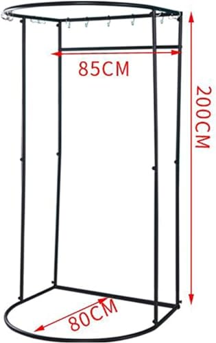 Cabine d'essayage avec protection de la vie privée rideau occultant et support - 5