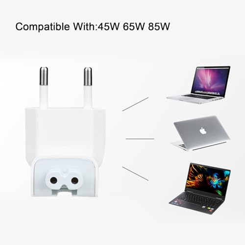 2 stuks MacBook EU-adapterstekker, vervangende AC-voeding voor MacBook, iPhone, iPad, MagSafe, 45W-140W - Afbeelding 3