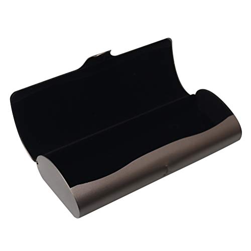 Slim Aluminium Glasses Case, Lightweight Eyeglasses Case Spectacles Protection Case with Aluminium Outer Shell and Snap Lock for Women Men