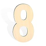 12 Inch Unfinished Blank Wooden Number Slices 8 for Wood Sign Board,DIY Craft Projects,Home Sign...