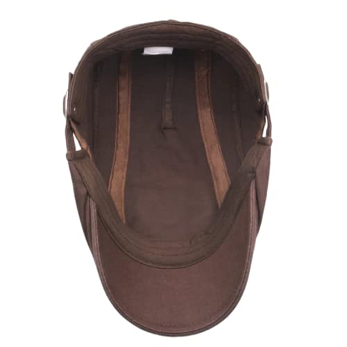 Boina Masculina Primavera Verão Cor:Marrom;Tamanho:Ajustável - Veste 55 a 60cm