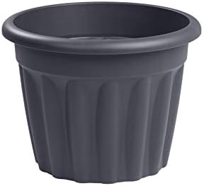 Large Round Plant Pot Outdoor Garden Vegetable Fruit Flower Herb Tree Plastic Planter (20 Litre, Terracotta)