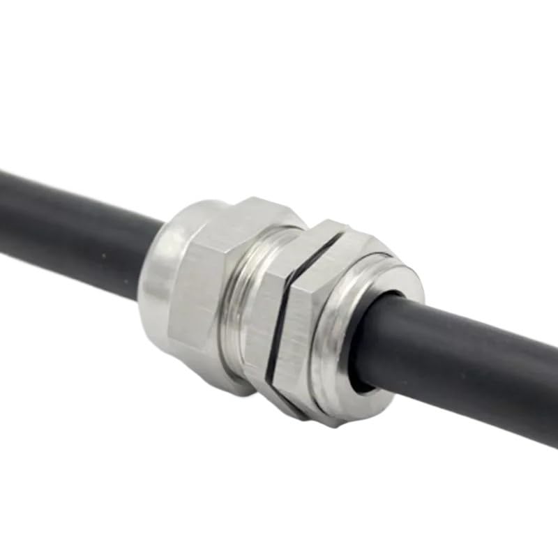 ToolRise Cable Gland Stainless Steel 304 Cable Gland M8 M10 M12 M16 M18 M20 M25 M28 M32 Metal Cable Glands for 18-25mm Plated Cable Joint(M20 6-12mm